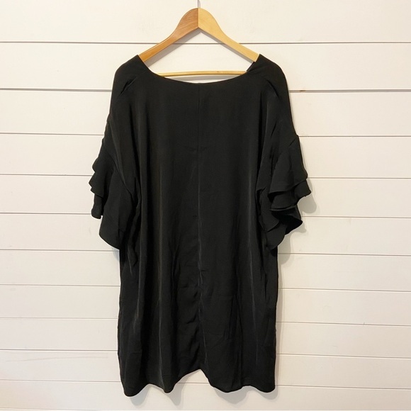 NWTs City Chic | Double Frill Dress in Black Size XL/22 - Picture 3 of 9